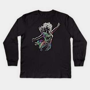 Dancing Woman Kids Long Sleeve T-Shirt